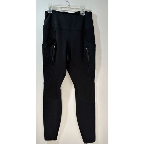 Athleta women’s black leggings with zippers in the front size small. #11-0269 - Picture 1 of 5